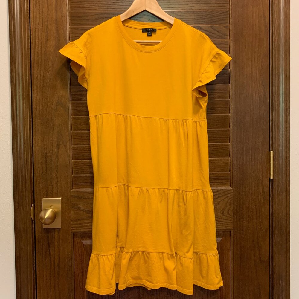 J.Crew Tiered Dress in Broken-In Jersey, size S